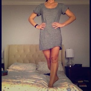 Organic Cotton Black/White Tee Shirt Dress